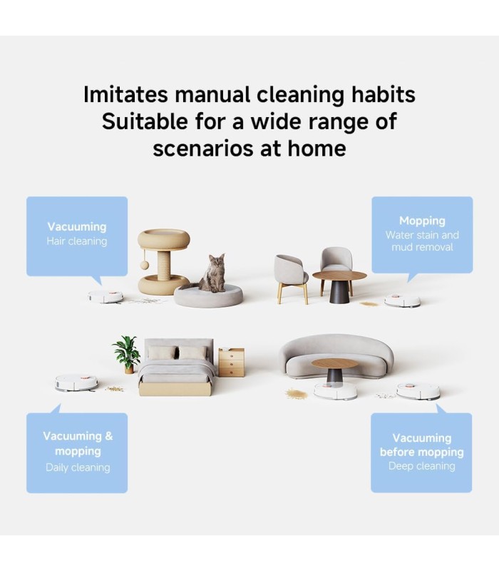 جارو رباتیک هوشمند شیائومی مدل Xiaomi Robot Vacuum H40 | رنگ سفید