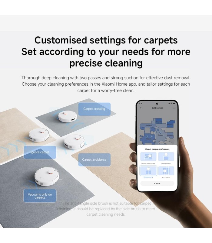 جارو رباتیک هوشمند شیائومی مدل Xiaomi Robot Vacuum H40 | رنگ سفید