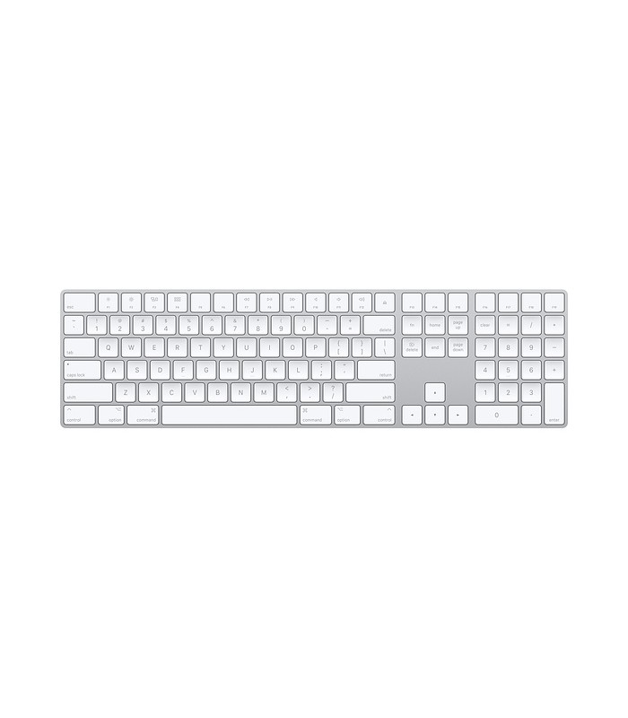 دست دوم - کیبورد بیسیم دست دوم کامل اپل مدل Magic Keyboard with Numeric رنگ نقره ای-USB A