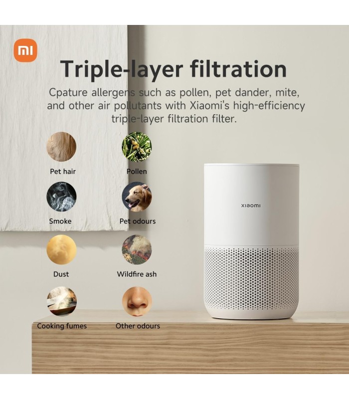 دستگاه تصفیه هوا شیائومی مدل Xiaomi Smart Air Purifier 4 Compact | رنگ سفید
