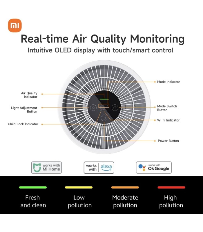 دستگاه تصفیه هوا شیائومی مدل Xiaomi Smart Air Purifier 4 Compact | رنگ سفید