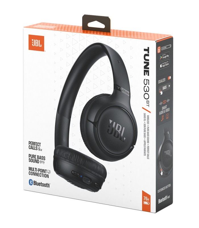 هدفون بی‌سیم روگوشی جی‌بی‌ال مدل JBL Tune 530BT | رنگ مشکی