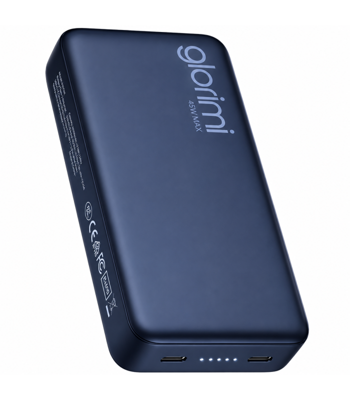 پاوربانک ۲۰,۰۰۰ گلوریمی مدل glorimi FITCORE 20,000 mAh 45W | رنگ سرمه‌ای