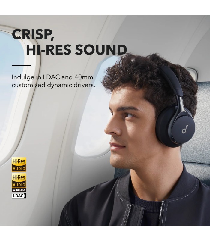 هدفون بی‌سیم روگوشی انکر مدل Anker soundcore Space One A3035 | رنگ مشکی