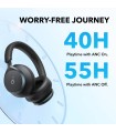 هدفون بی‌سیم روگوشی انکر مدل Anker soundcore Space One A3035 | رنگ مشکی