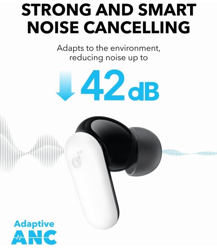 هدفون بی‌سیم انکر مدل Anker Soundcore R50i NC A3959 | سفید