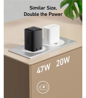 آداپتور شارژر ۴۷ وات انکر مدل Anker Nano 3 47W 523 Charger A2039 | رنگ مشکی