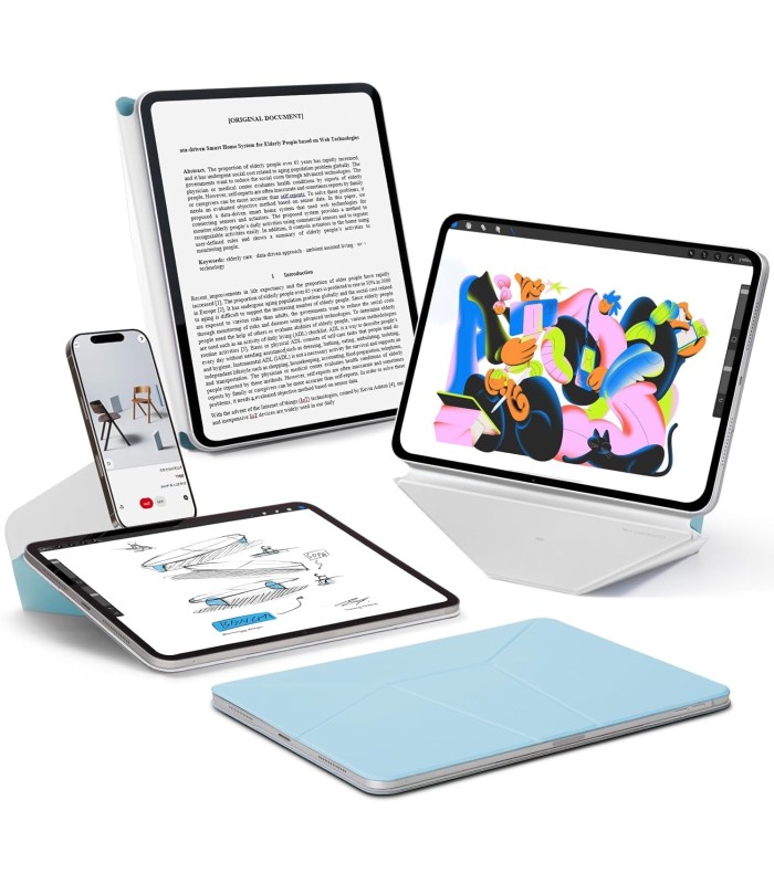 قاب مافت مناسب آیپد پرو ۱۳ اینچی M5, M4 مدل MOFT Dynamic Folio | رنگ خاکستری/آبی