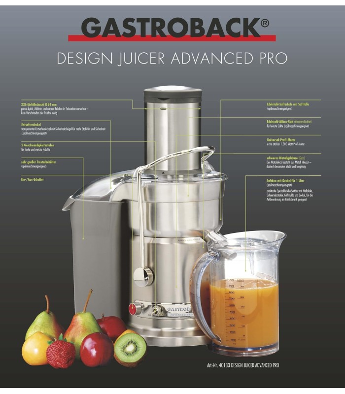 دستگاه آب‌میوه‌گیری گستروبک مدل Gastroback Design Multi Juicer Digital 40133