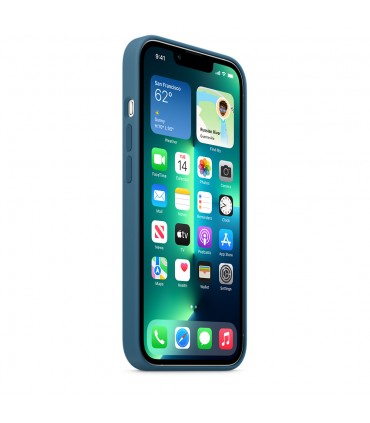 قاب سیلیکونی آیفون ۱۳ پرو مکس رنگ سبزآبی| مشابه اصلی