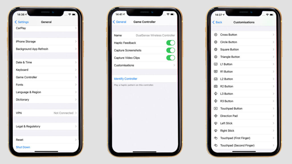 تنظیمات دسته بازی در آیفون و آیپد