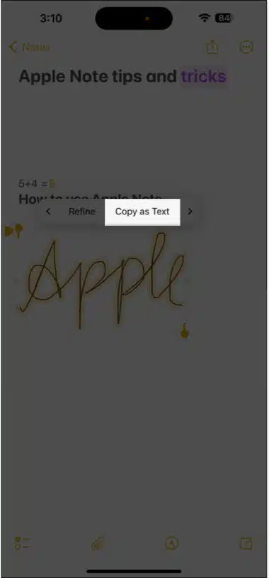 تبدیل دستخط به متن در آیپد