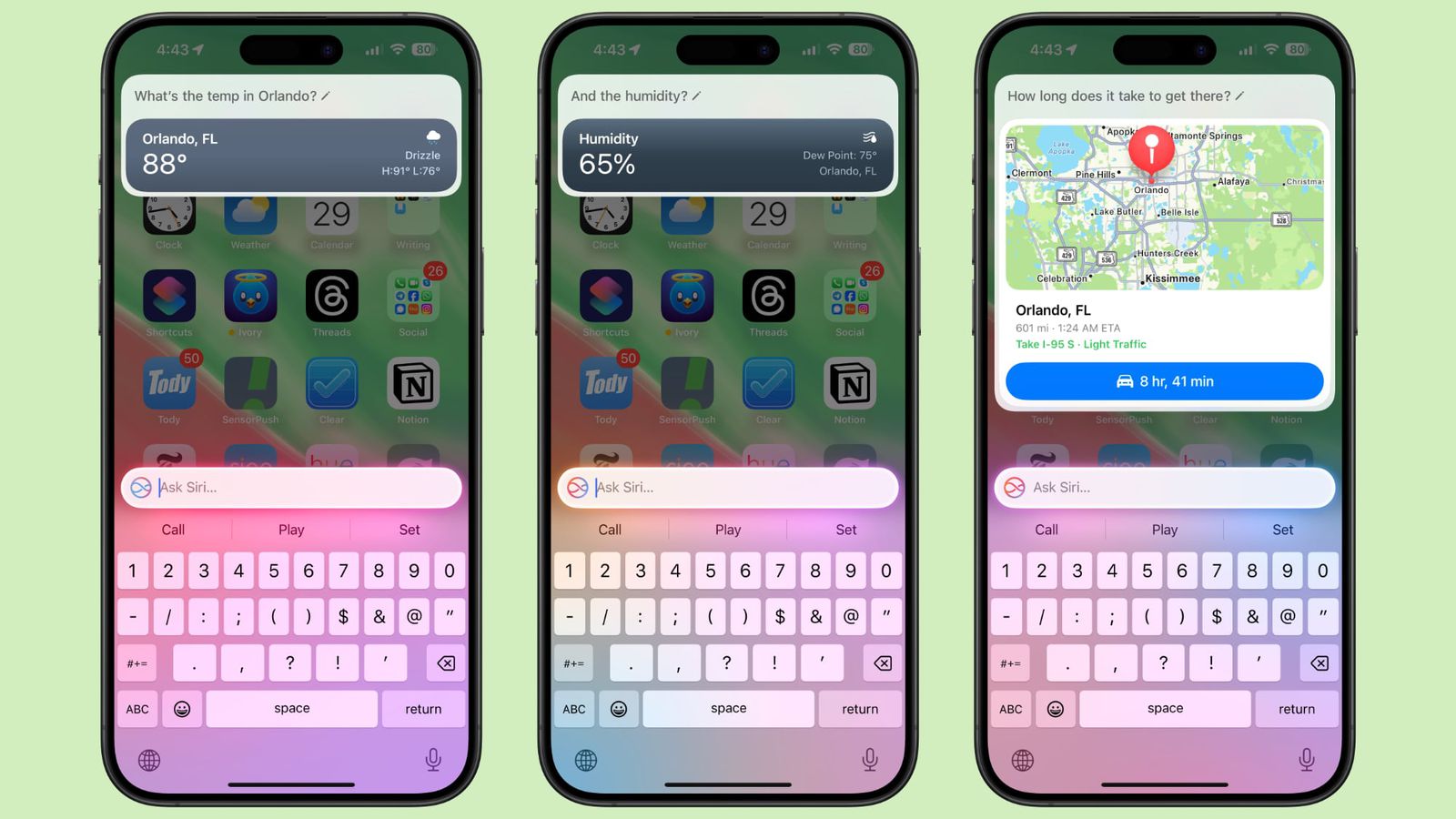 سیری در iOS 18.1 قابلیت درک موضوع سوالات پشت سر هم را دارد