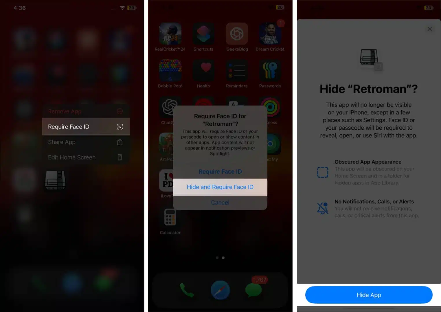 مخفی کردن یا قفل کردن برنامههای آیفون