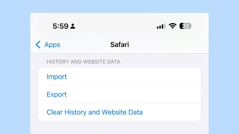 انتقال تاریخچه و اطلاعات وبسایت از مرورگر سافاری یا به آن در iOS 18.2