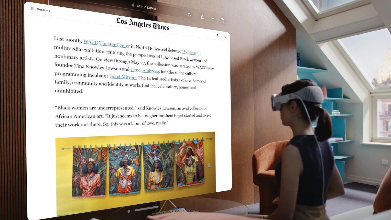 مرورگر وب سافاری در ویژن پرو