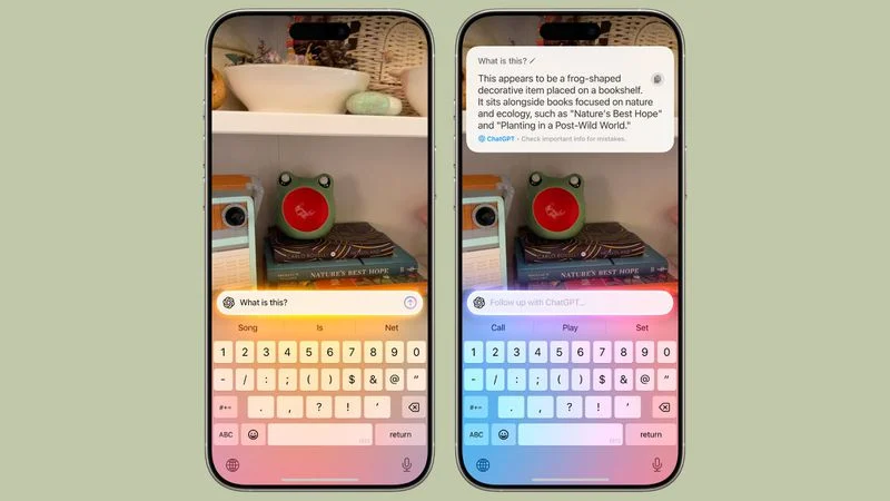 استفاده از ChatGPT در iOS 18.2 با دوربین