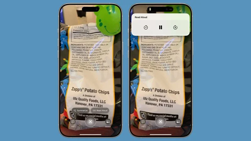 خواندن متن داخل تصویر دوربین با آیفون ۱۶