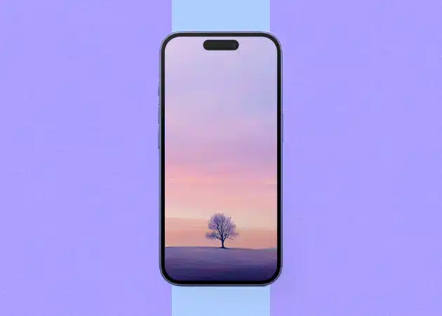 والپیپر غروب پاستلی برای آیفون و آیپد