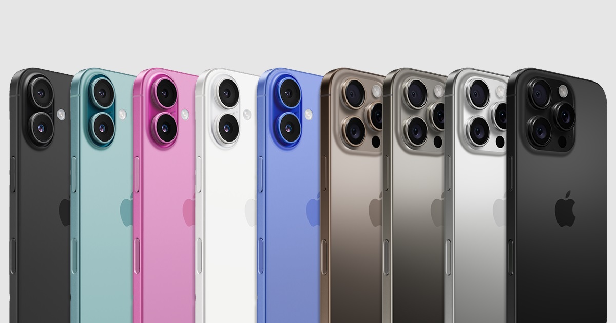 رنگبندی کامل سری آیفون ۱۶