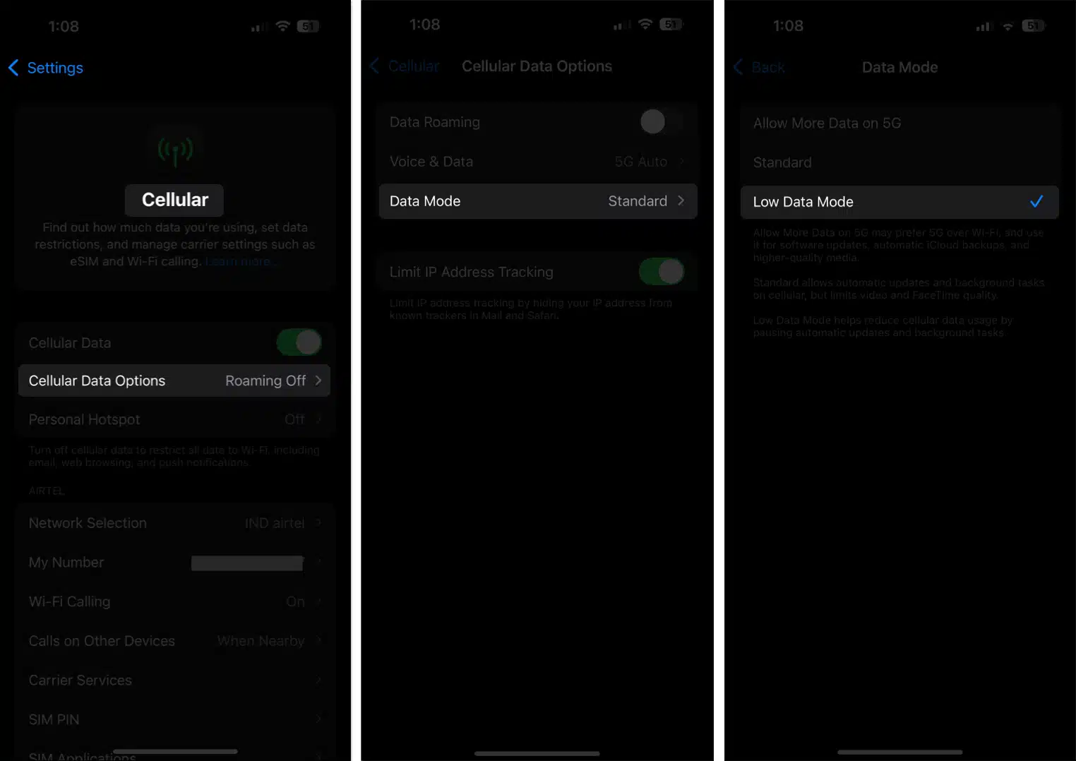 آموزش Low Data Mode در آیفون