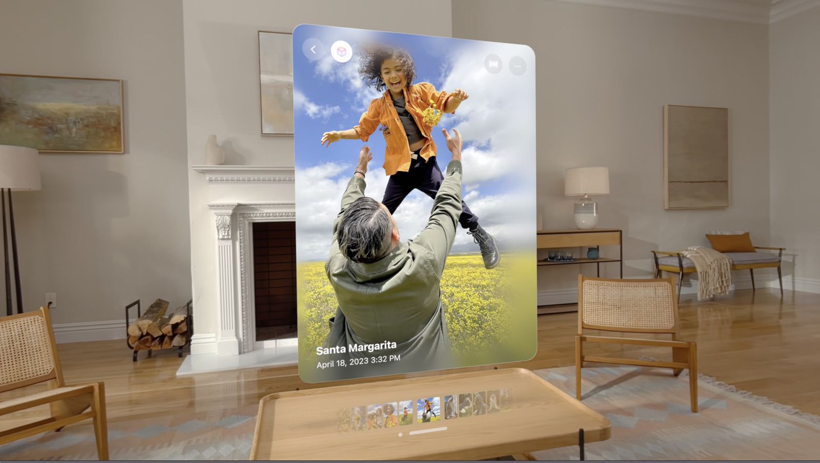 شناور بودن پنجره‌ها در visionOS