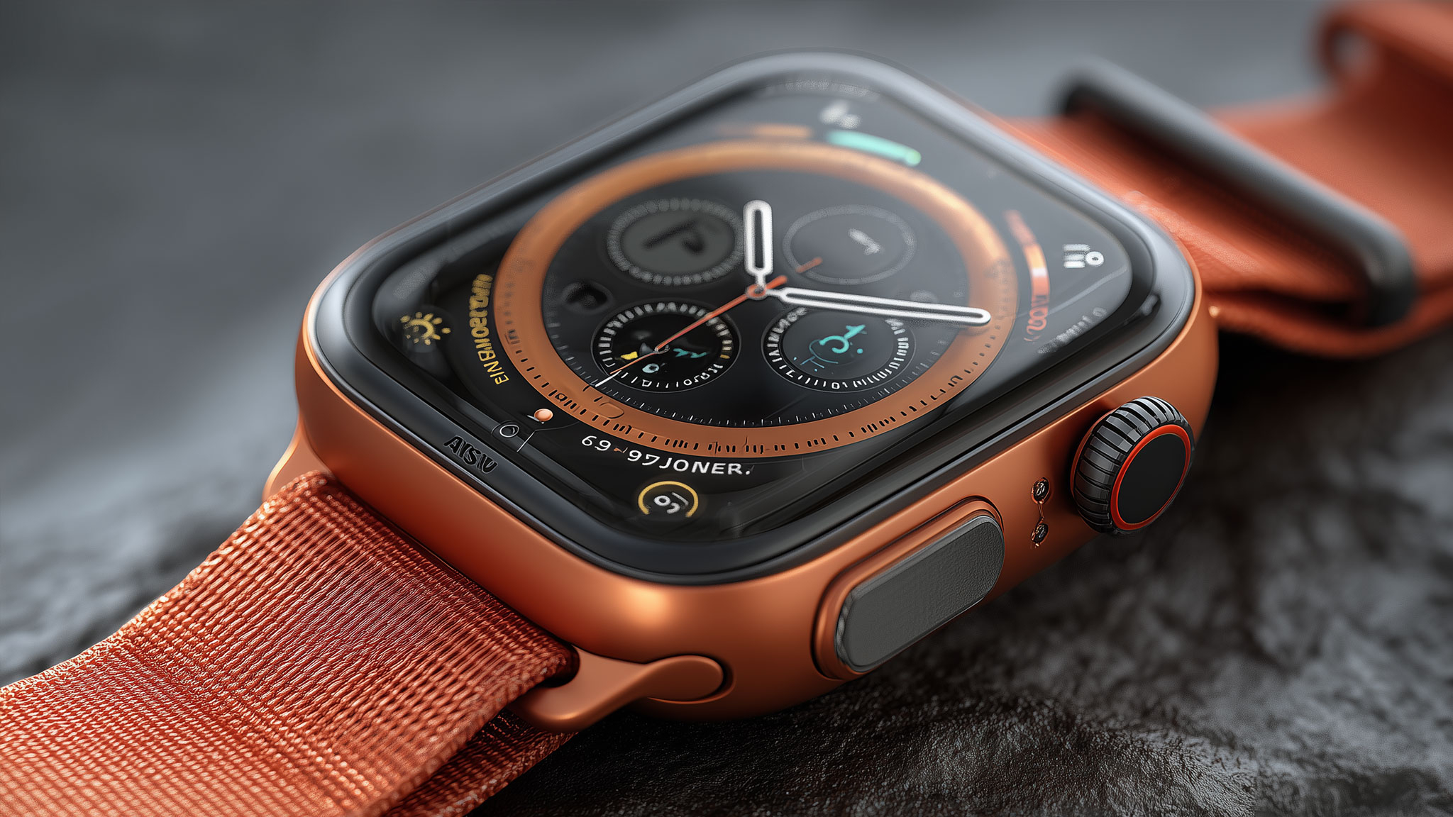 اپل واچ اولترا با قاب و بند نارنجی