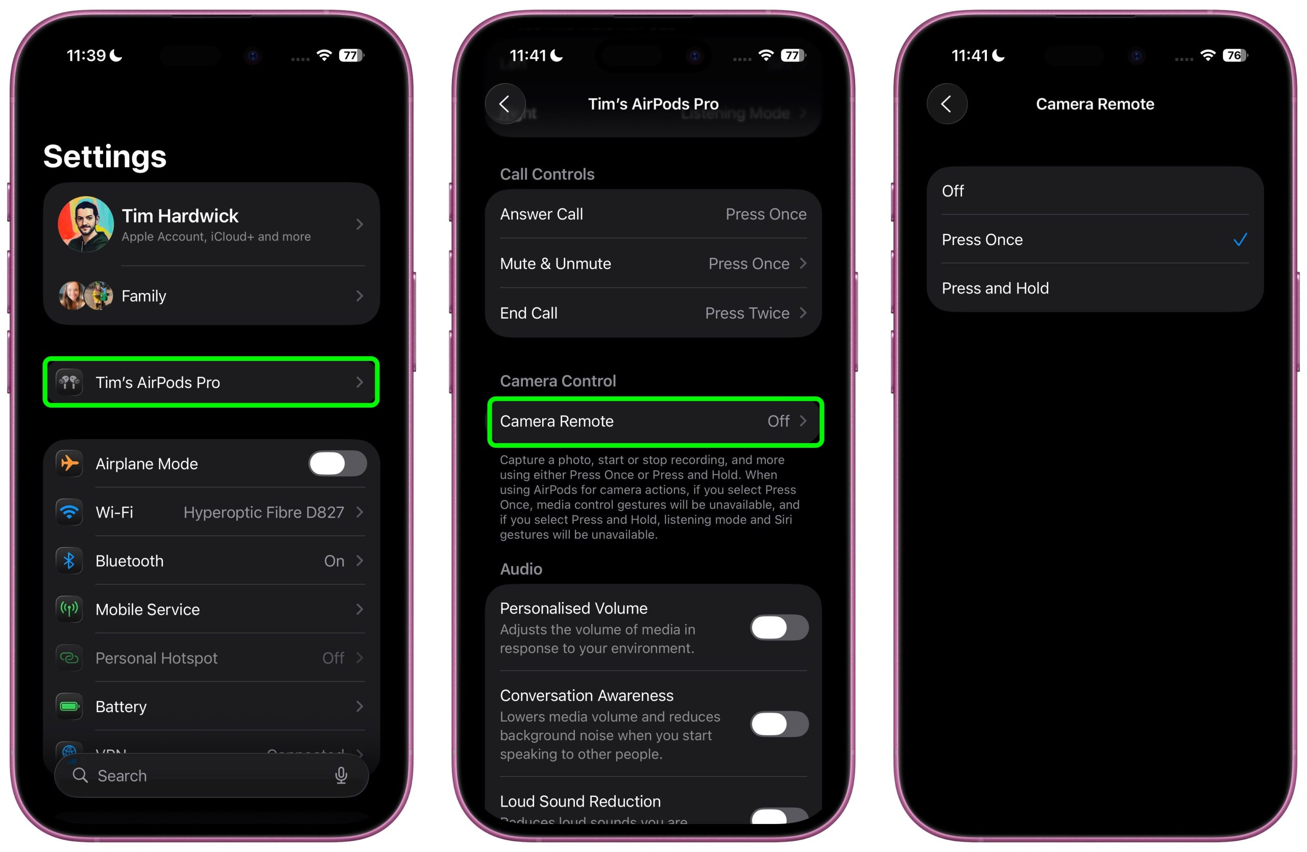استفاده از ایرپاد به عنوان ریموت دوربین آیفون در ios 26