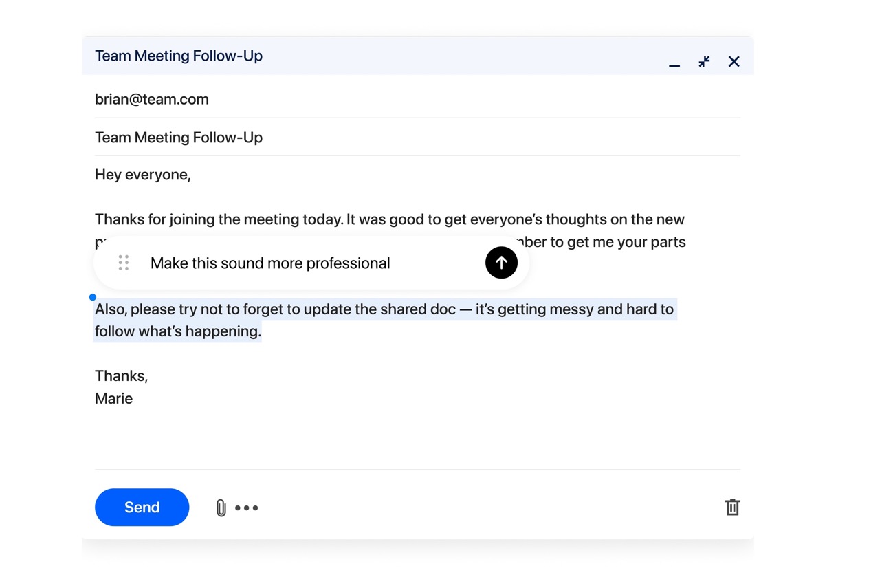 قابلیت Cursor Chat در مرورگر اطلس
