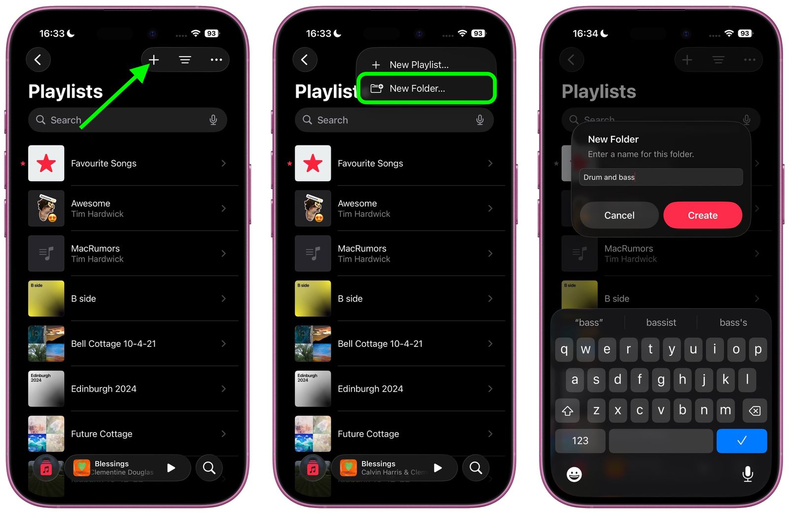 فولدربندی اپل موزیک در ios 26