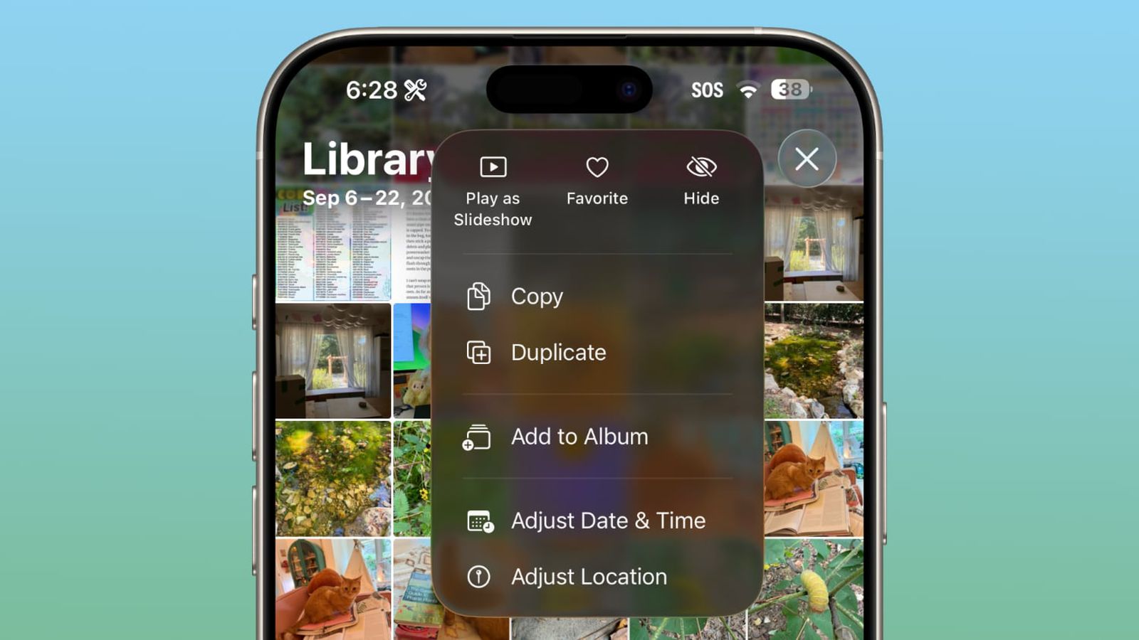 جابجایی محل گزینهها در Photos با ios 26.1