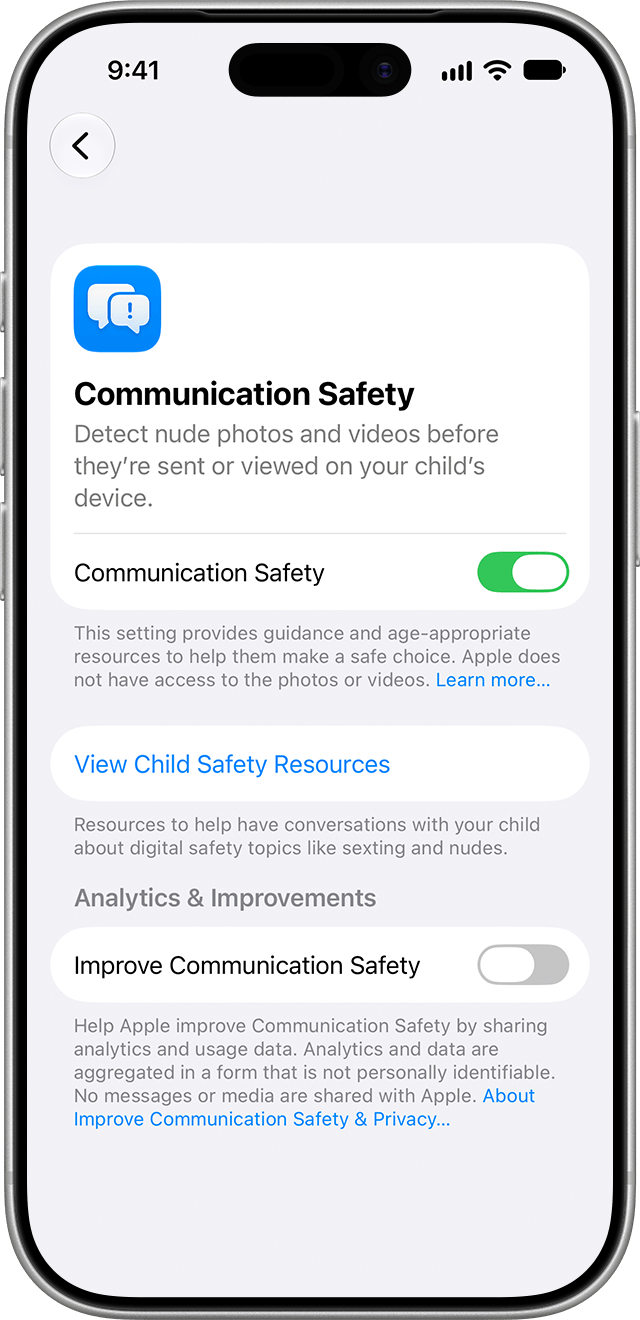 قابلیت Communication Safety در iOS 27