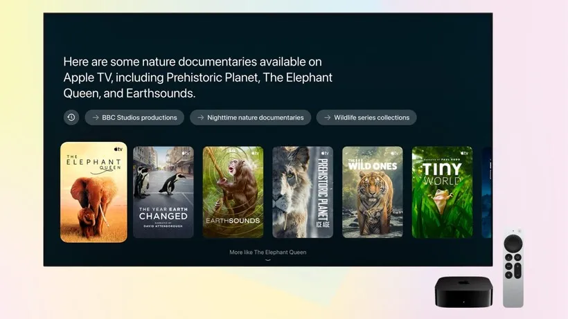 جستجوی هوشمند فیلم و مستند با Siri AI در Apple TV 4K 2026