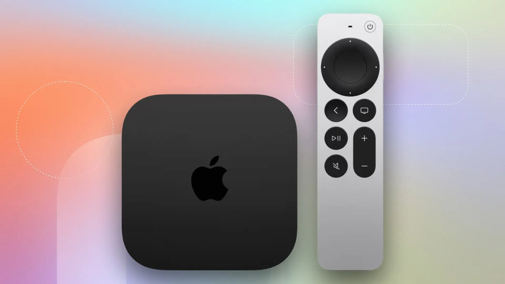 باکس Apple TV 4K مدل ۲۰۲۶ و ریموت کنترل در نمای نزدیک