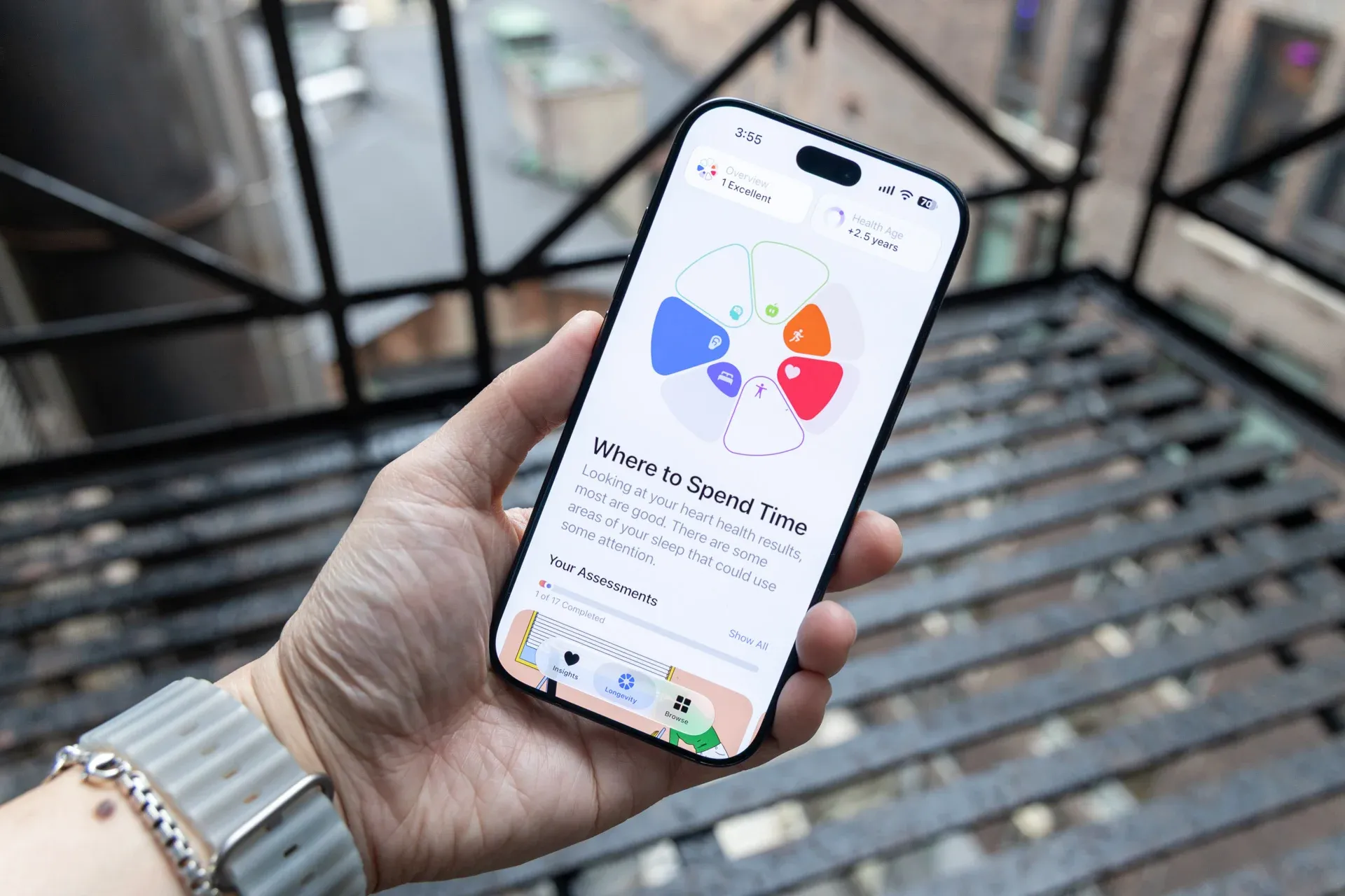نمودار دایرهای سن سلامتی و ارزیابی طول عمر در اپلیکیشن Health آیفون با iOS 27